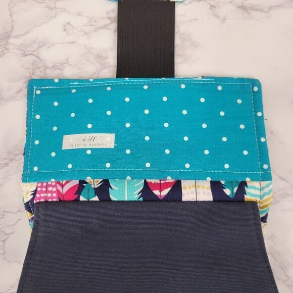 Handmade Colorful Feather Print Wallet Money Organizer Savings Set - Picture 3 of 15